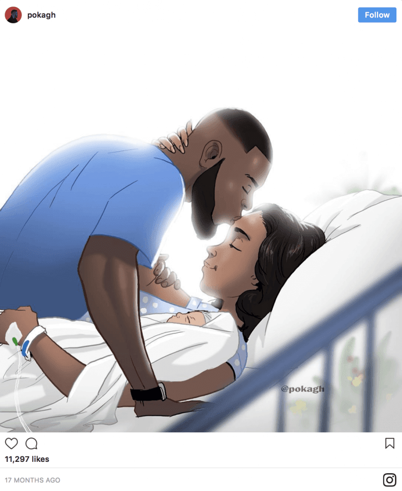 12 Beautiful Illustrations By Ghanaian Artist That Portray The Ups And Downs Of A Relationship - Some have experienced the miracle of bringing a child into the world.