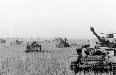 German tanks during invasion of USSR in WW2