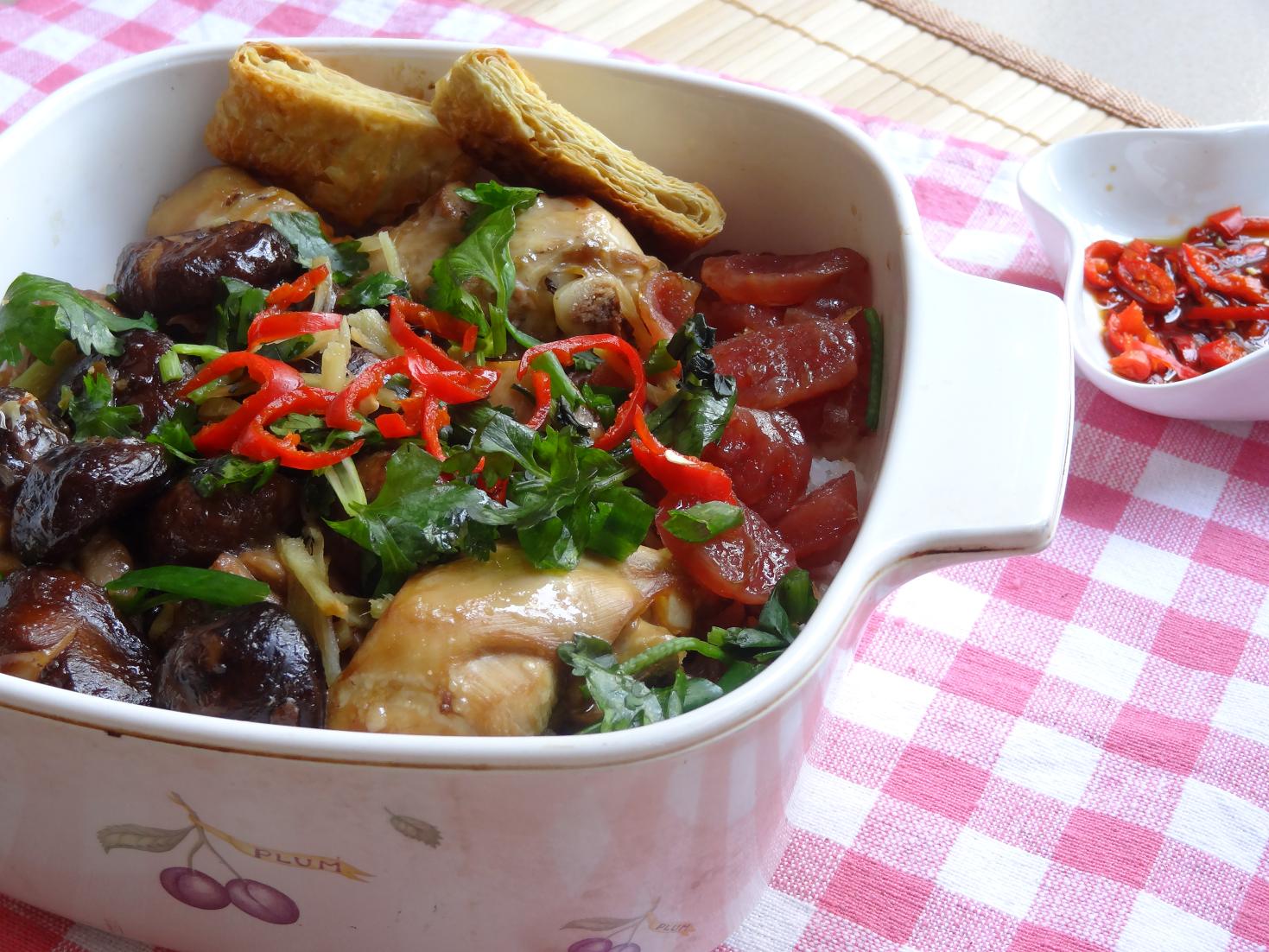 萍聚 冬菇蒸雞飯【懶人有味飯】Steamed Chicken & Shiitake Mushroom Rice