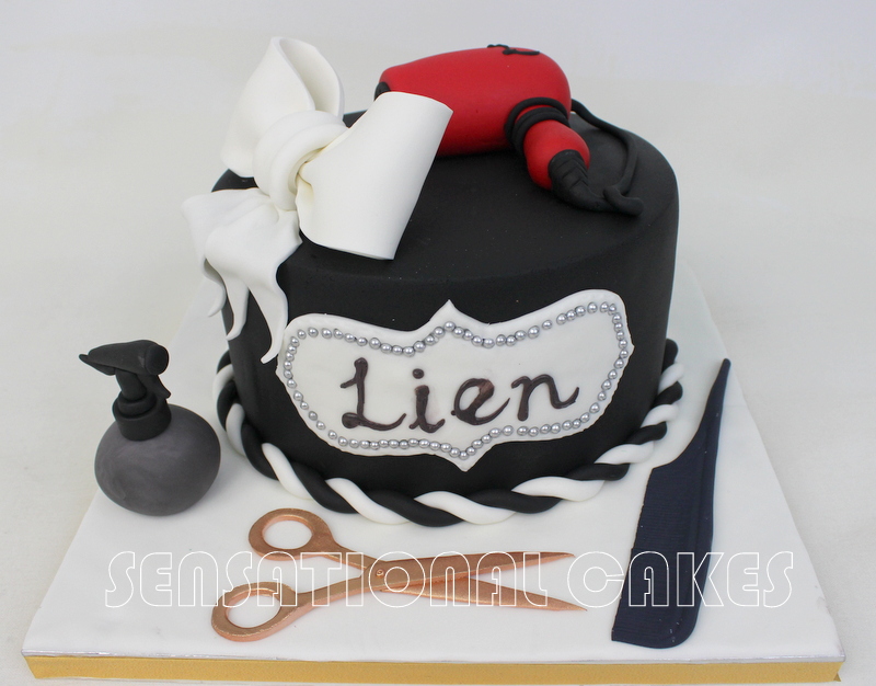 The Sensational Cakes CUSTOMIZED HAIR BLOWER SALON THEME CAKE FOR A