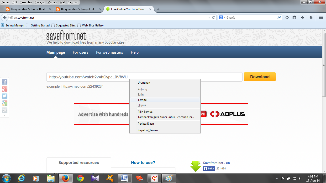 Cara Download Video Dari Youtube Tanpa Software dewi's blog