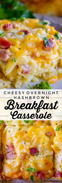 Cheesy Overnight Hashbrown Breakfast Casserole