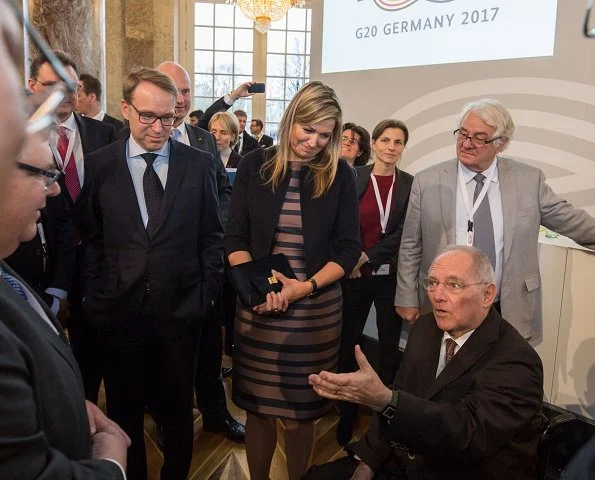 Queen Maxima wore Natan Dress and Jacket, Queen wore Salvatore Ferragamo flat shoes