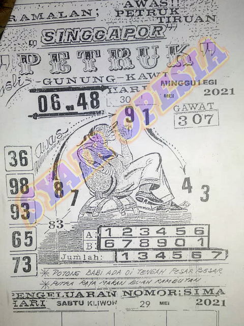 Syair Sgp Hari Ini Minggu 30 Mei 2021 Opesia Official