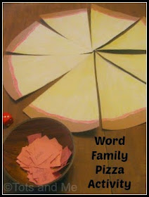 Tots and Me... Growing Up Together: Word Family Pizzas