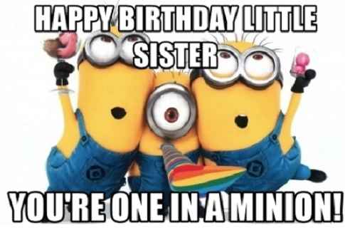 happy birthday little sister meme funny