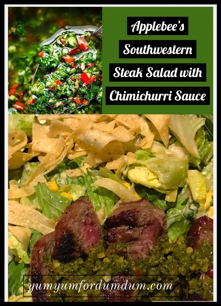 Yum Yum for Dum Dum Applebee’s Southwestern Steak Salad with