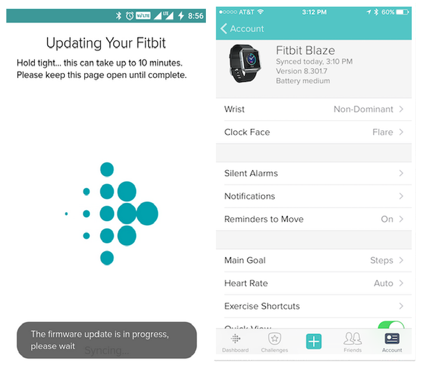 current fitbit firmware version