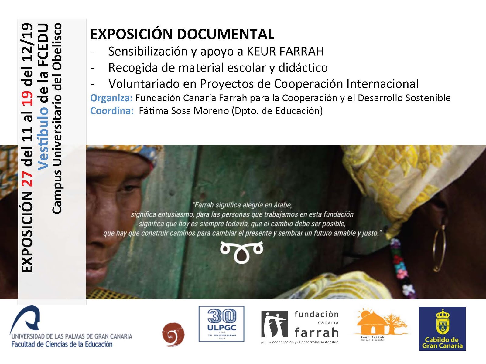 Exposición documental (27 del 11 al 19 del 12 de 2019)