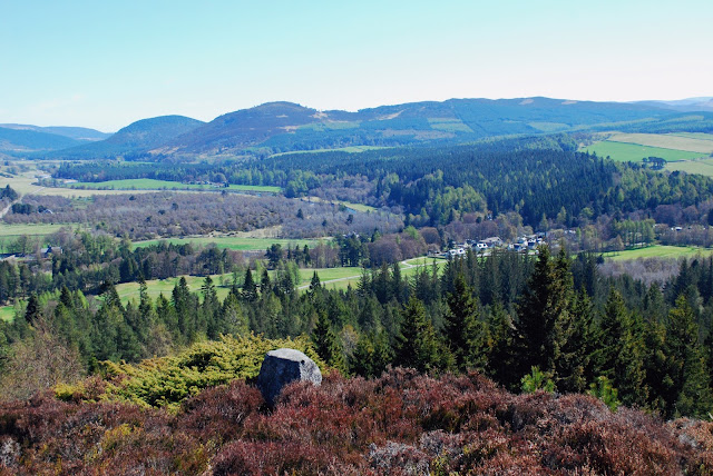 View of Royal Deeside from Balmoral Cairns route Aberdeenshire