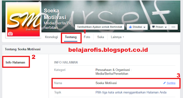 Cara Mudah Merubah Nama Halaman Fans Page Di Facebook Terbaru 2016