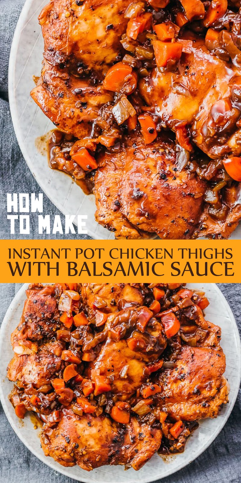 INSTANT POT CHICKEN THIGHS WITH BALSAMIC SAUCE