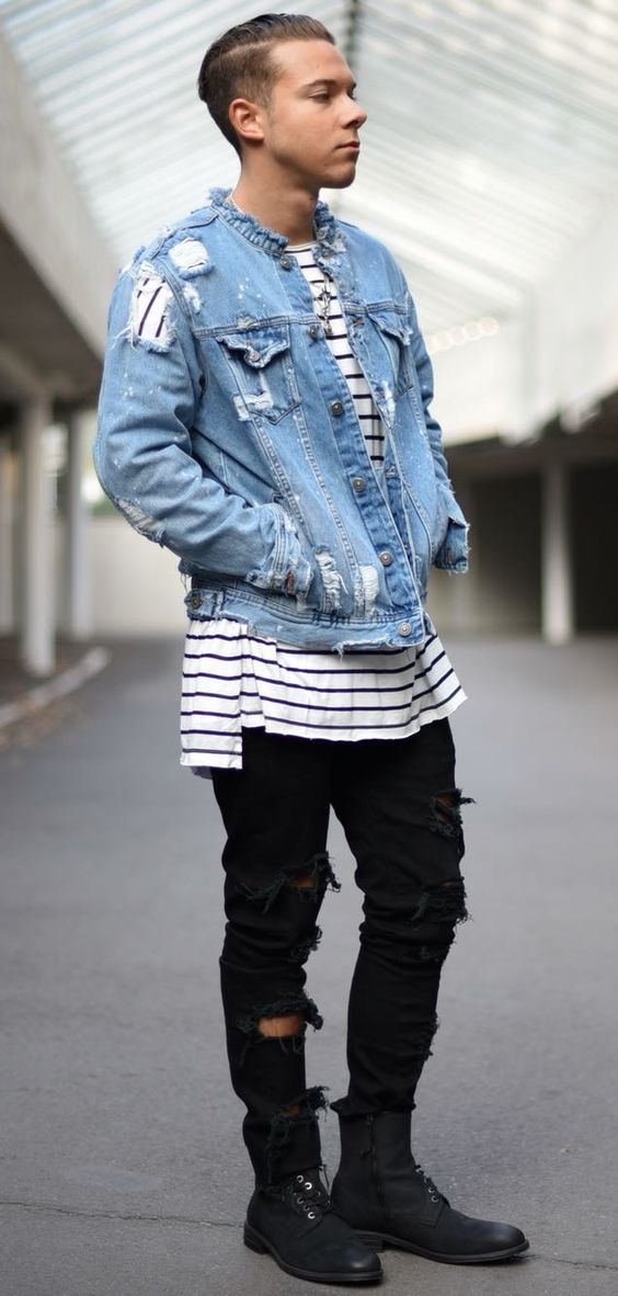 jaqueta jeans masculina moda