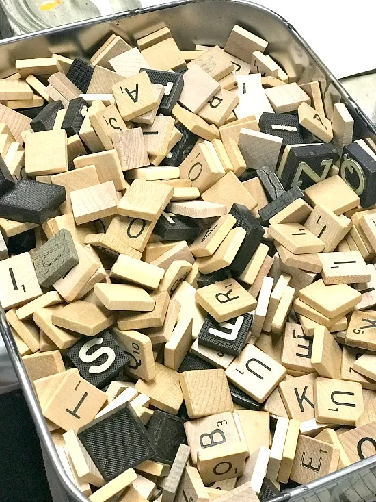 Large stash of Scrabble tiles for DIY Projects