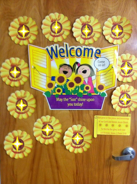 We Shine for Jesus Classroom Door Decoration Kit/ Christian Bulletin Board  Kit