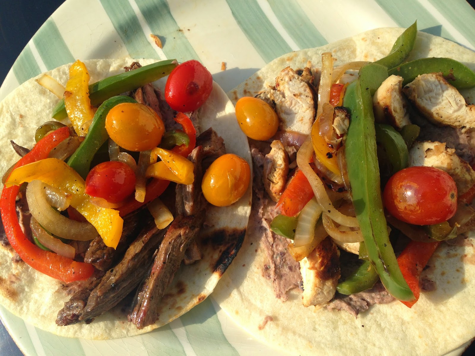 Smokin' Chokin' and Chowing with the King Backyard Fajitas
