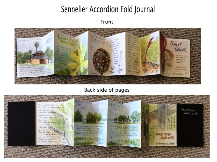 sbwatercolors and sketching Finished the Sennelier Accordion Fold Journal