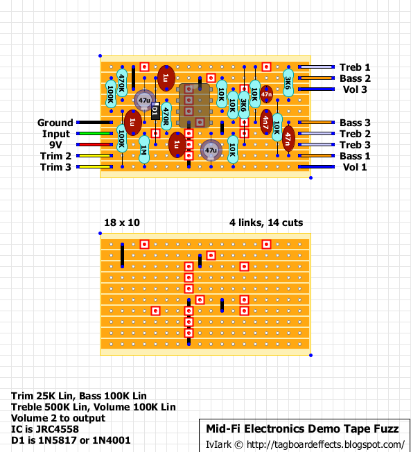 Guitar FX Layouts MidFi Electronics Demo Tape Fuzz