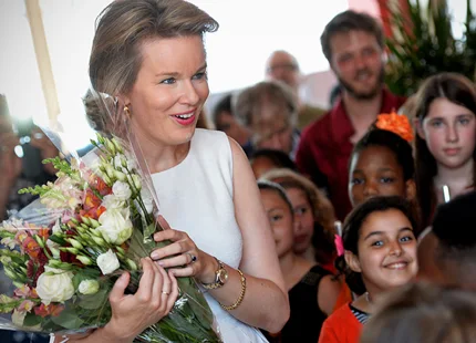 Queen Mathilde of Belgium attends ceremony of the Federal Poverty Reduction Prize to the OCMW-CPAS