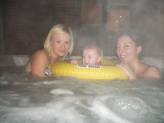 Baby in a hot tub