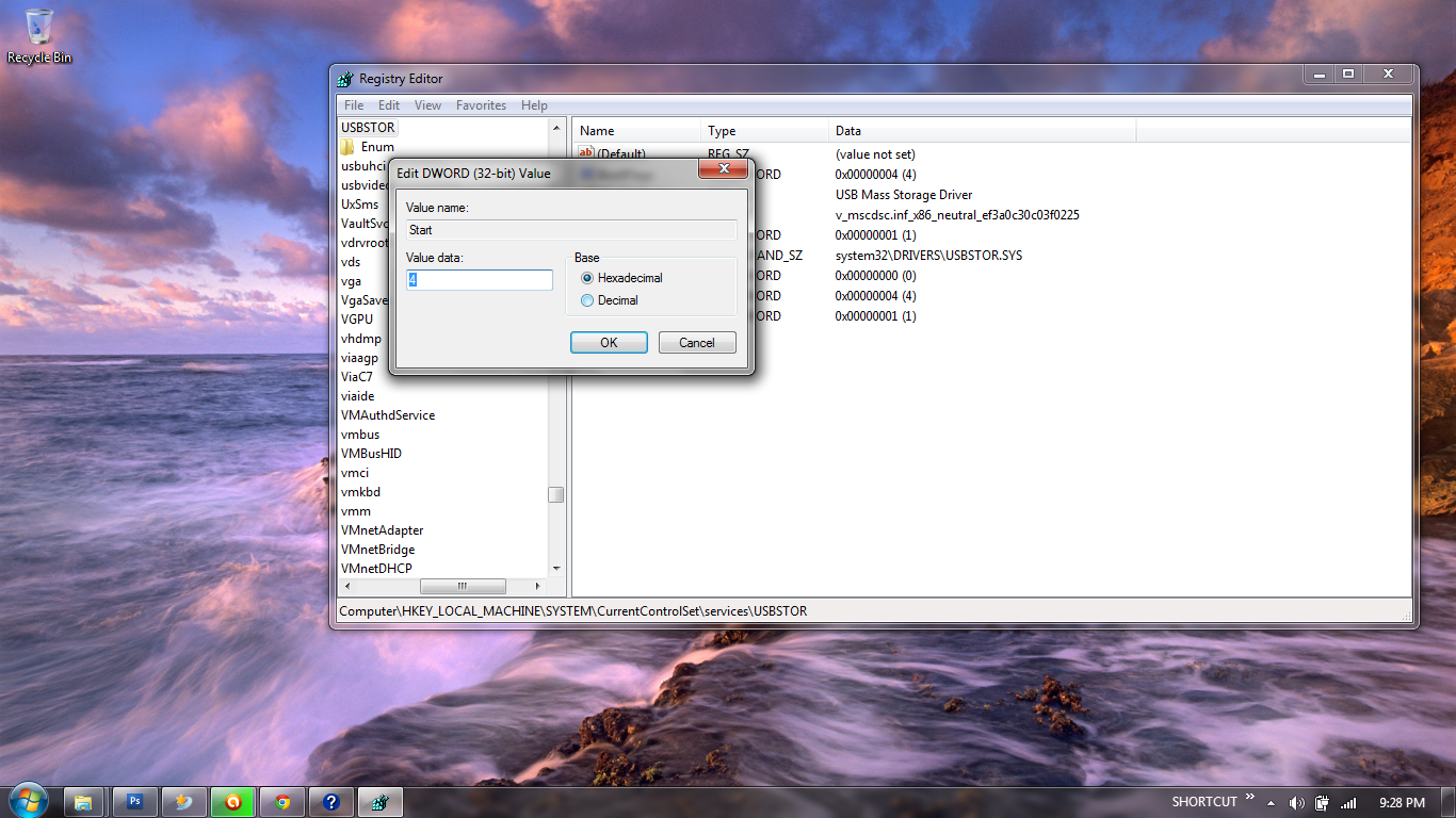 Disable USB ports on Windows PC via Registry to World4code