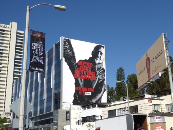 The Walking Dead season 7 billboard Sunset Strip Giant Walking Dead season 7 billboard