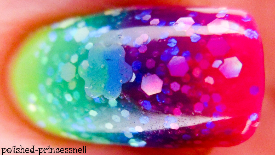 Polished Princessnell Glitter Jelly Sandwich Nail Art!