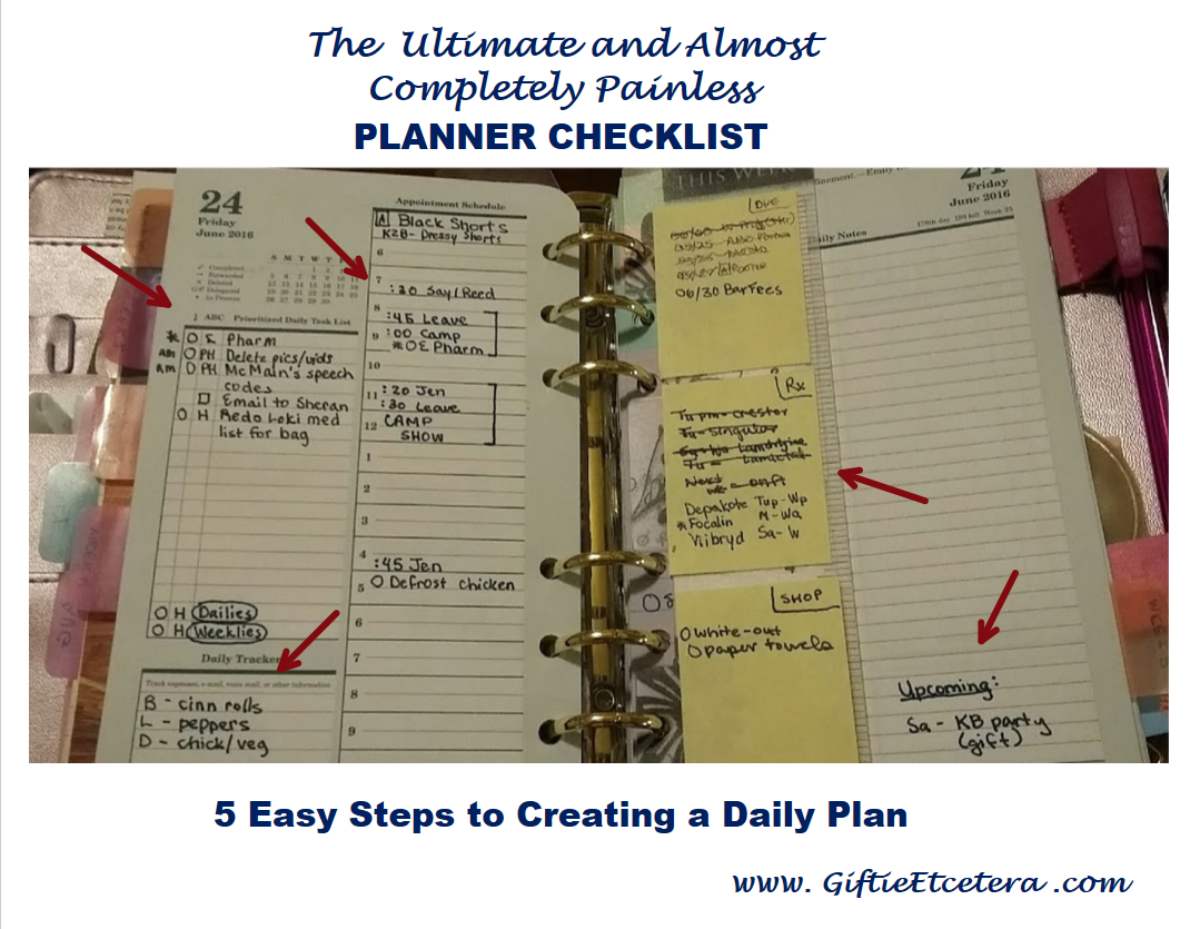 5 Critical Components of an Effective Daily Plan Giftie Etcetera 5