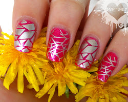 pink silver nail abstract wednesdays prettyfulz