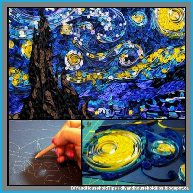 DIY And Household Tips Quilled Paper Starry Night