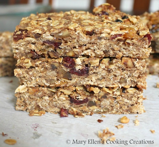 Mary Ellen's Cooking Creations Peanut Butter and Banana Granola Bars
