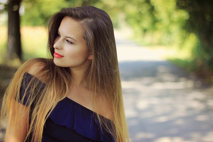 ☼ Granatowa hiszpanka (crop top).