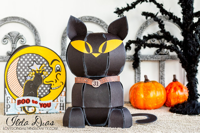 SVG Cuts files,3D,SVG Cuts DT Project,#SVGCuts,Silhouette Cameo,Halloween Card,Halloween decorating,Scaredy Cat Treat Box and Card,ilovedoingallthingscrafty,