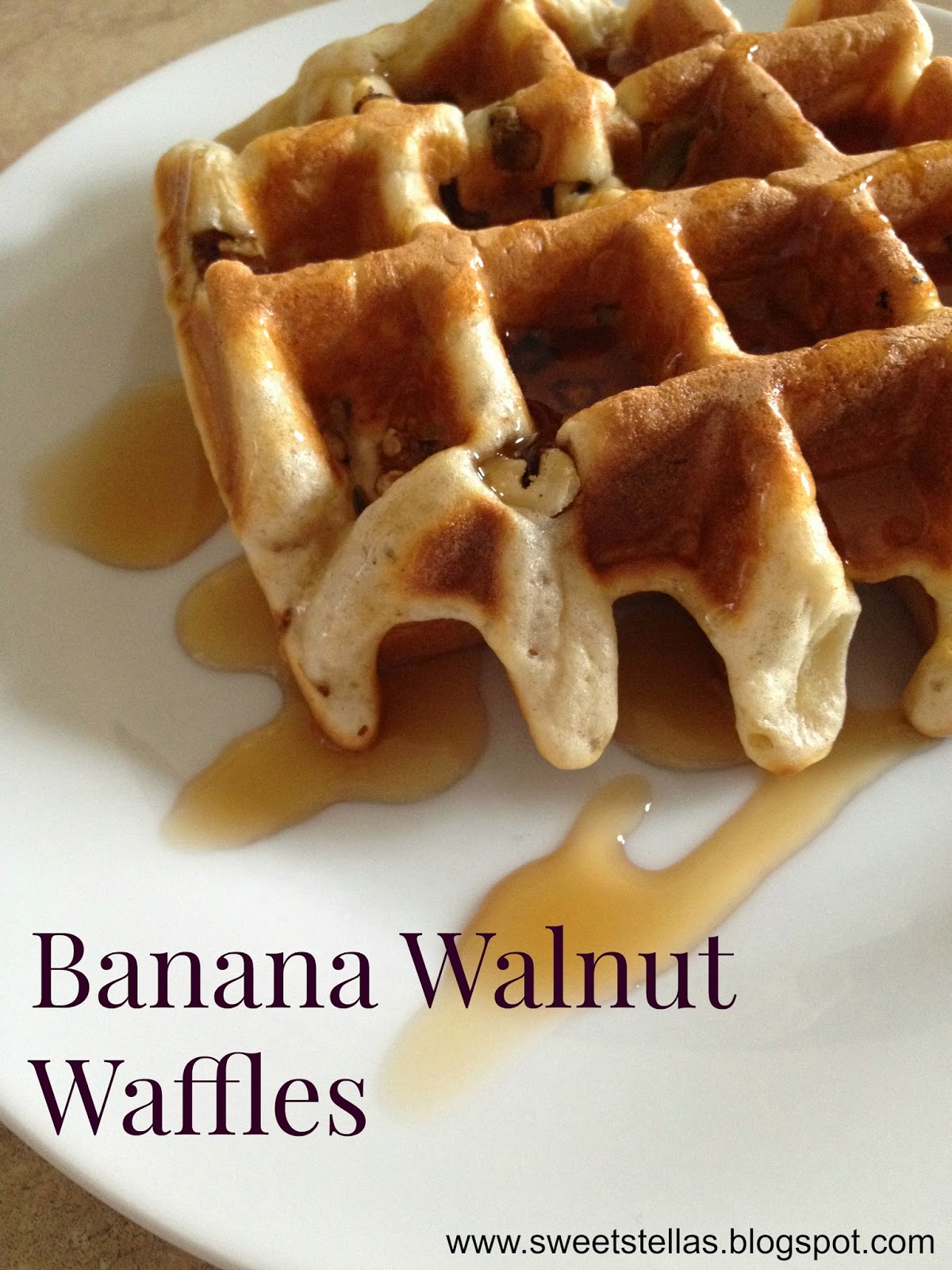 Sweet Stella's Banana Walnut Waffle recipe for Christmas breakfast