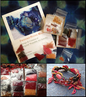 Freeform Peyote Beading Book and Kit; includes all the beads I used for my Autumn Rain bracelet