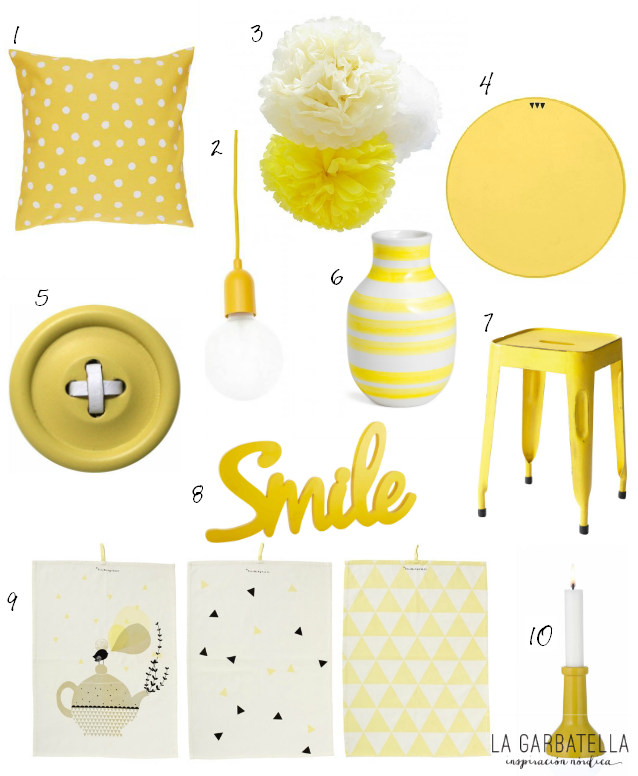 accesorios decoración amarillo