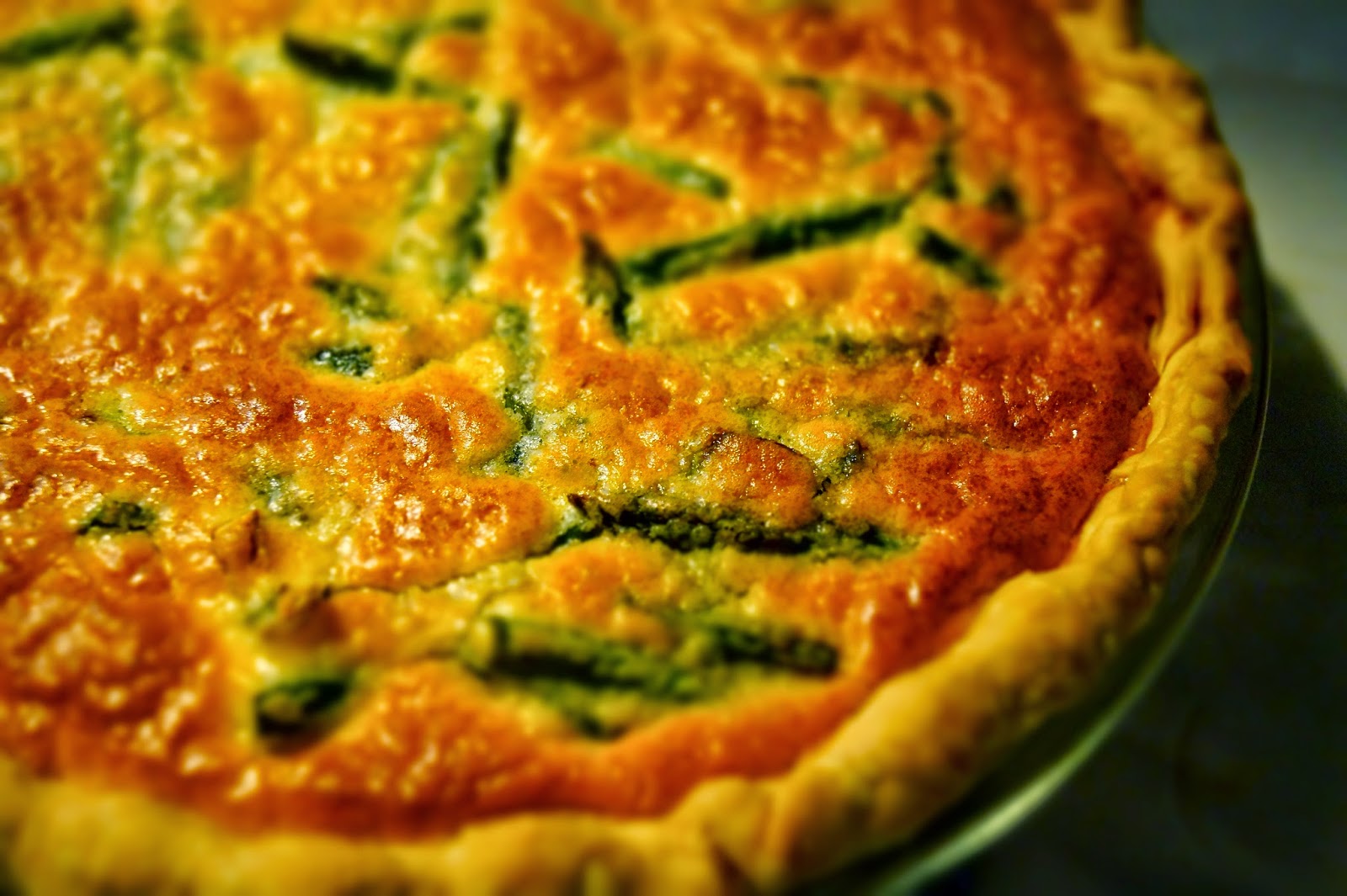Asparagus, Leek, and Gruyere Quiche