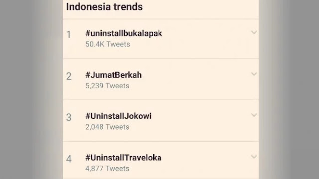 Muncul #ShutDownJokowi Melonjak Susul #UninstallJokowi Muncul #ShutDownJokowi Melonjak Susul #UninstallJokowi