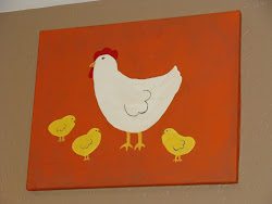 canvas chicken paintings simple armor chickens strong since had she