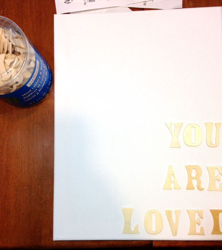 DIY canvas word art A Hopeful Hood