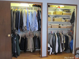 how to organize a closet, closet shelves, hooks