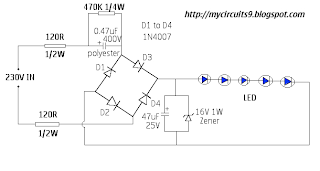 230V AC LED DRIVER CIRCUIT WITHOUT TRANSFORMER | MyCircuits9