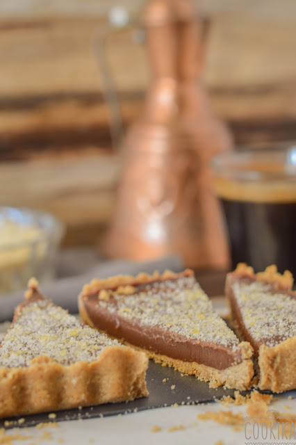 Milk Chocolate Tart with Almond Praline