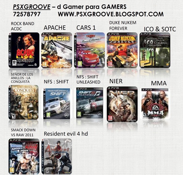 lista actualizada de juegos para PS3 14/12/11