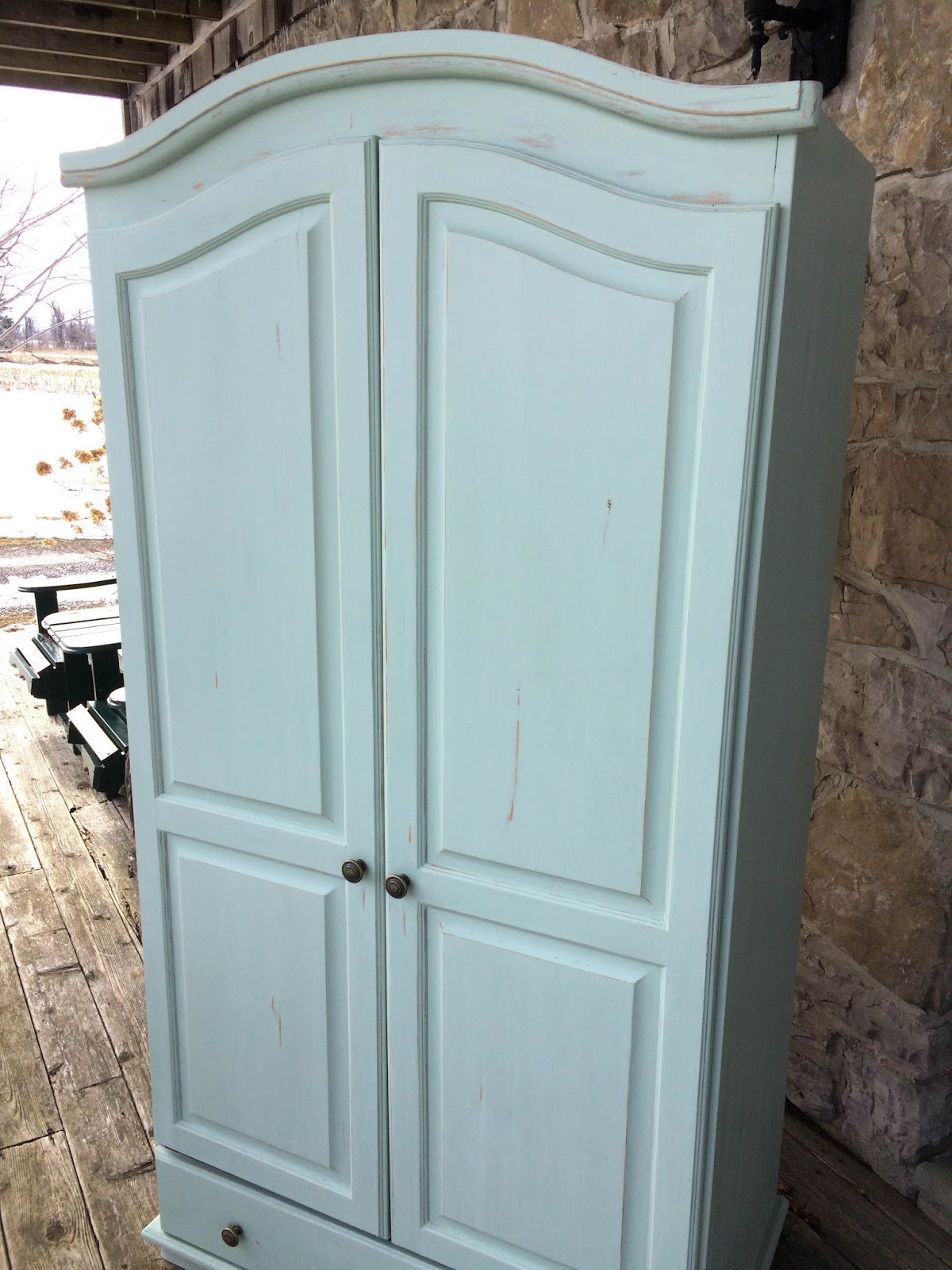Laurel's Attic Mint Green Armoire SOLD