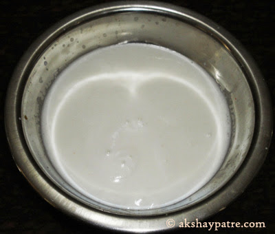 extract coconut milk - preparing kharbuja rasayana recipe