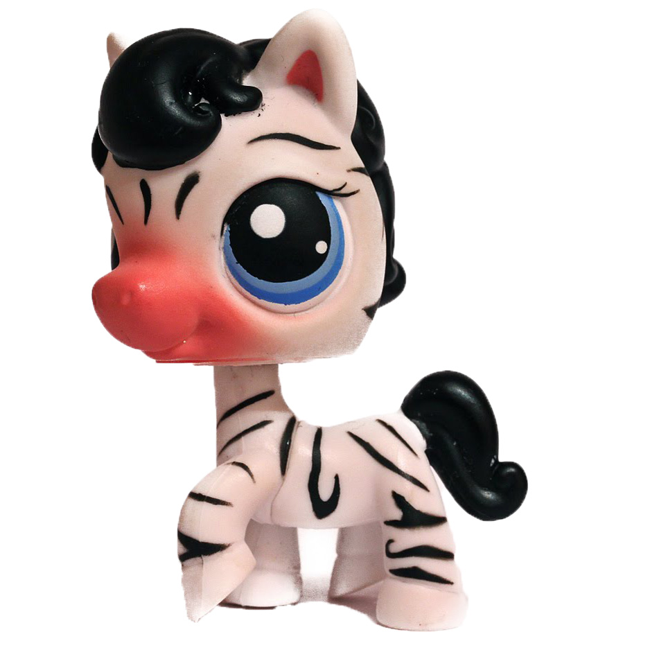 Details about   Littlest Pet Shop~#392~Horse Zebra~White Black Stripe~Blue Eyes~Around The World 