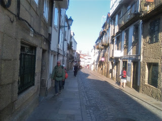 Vista de la Rua das Casas Reals en Santiago de Compostela
