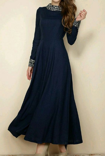 [Trend] 50+ Model Baju Gamis Terbaru 2017 : Elegan, SImple & Stylish