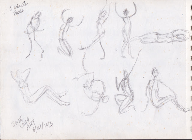 Dibujos a lápiz de poses